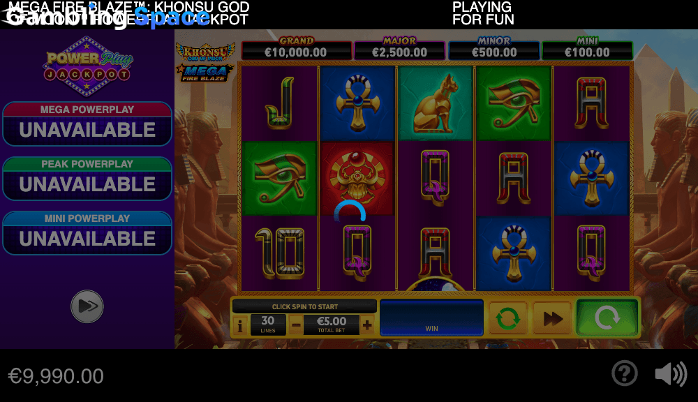 Mega Fire Blaze Khonsu God of Moon PowerPlay Jackpot – Screenshot 6
