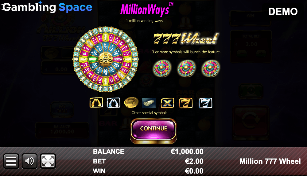 Million 777 Wheel – Screenshot 1