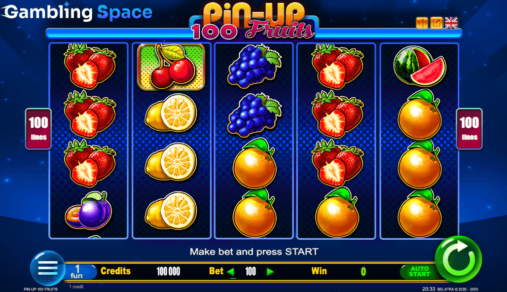 Pin-Up 100 Fruits – Screenshot 1