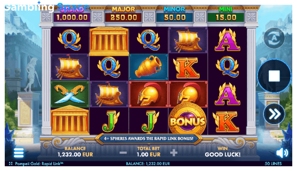 Pompeii Gold Rapid Link – Screenshot 4