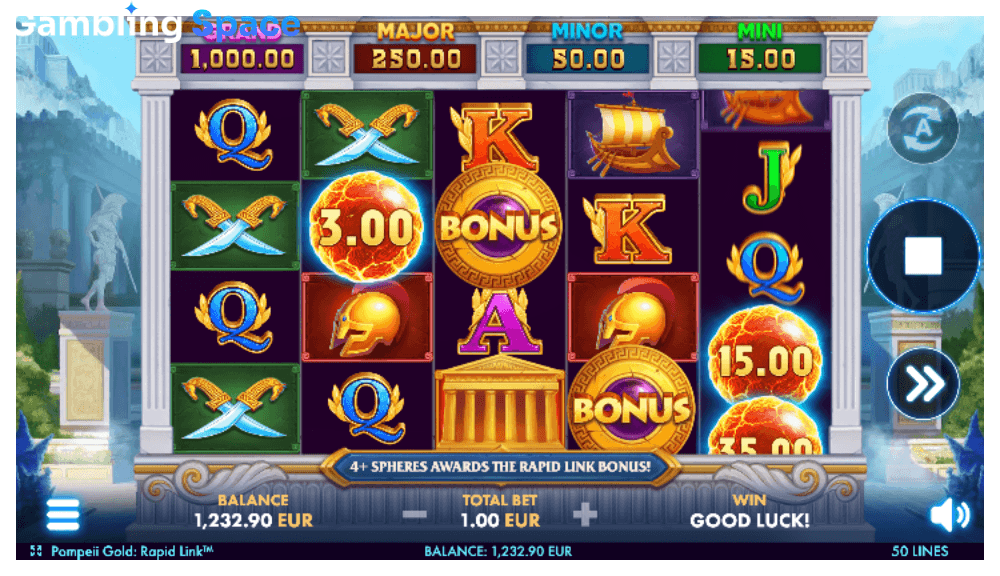 Pompeii Gold Rapid Link – Screenshot 6