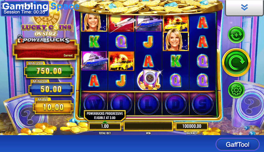 PowerBucks Wheel of Fortune Lucky Coins On Stage – Screenshot 1