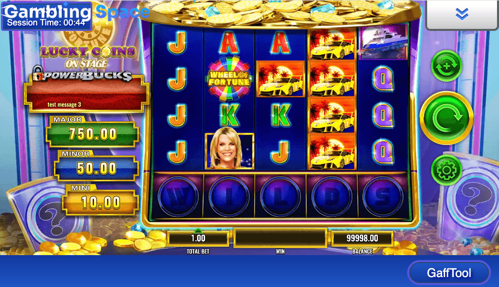 PowerBucks Wheel of Fortune Lucky Coins On Stage – Screenshot 3