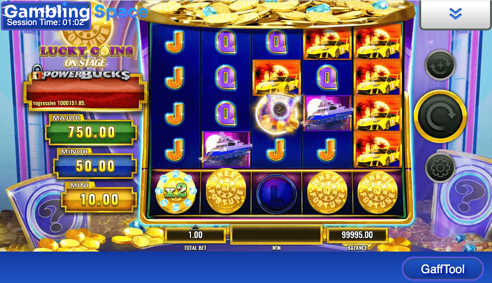 PowerBucks Wheel of Fortune Lucky Coins On Stage – Screenshot 6