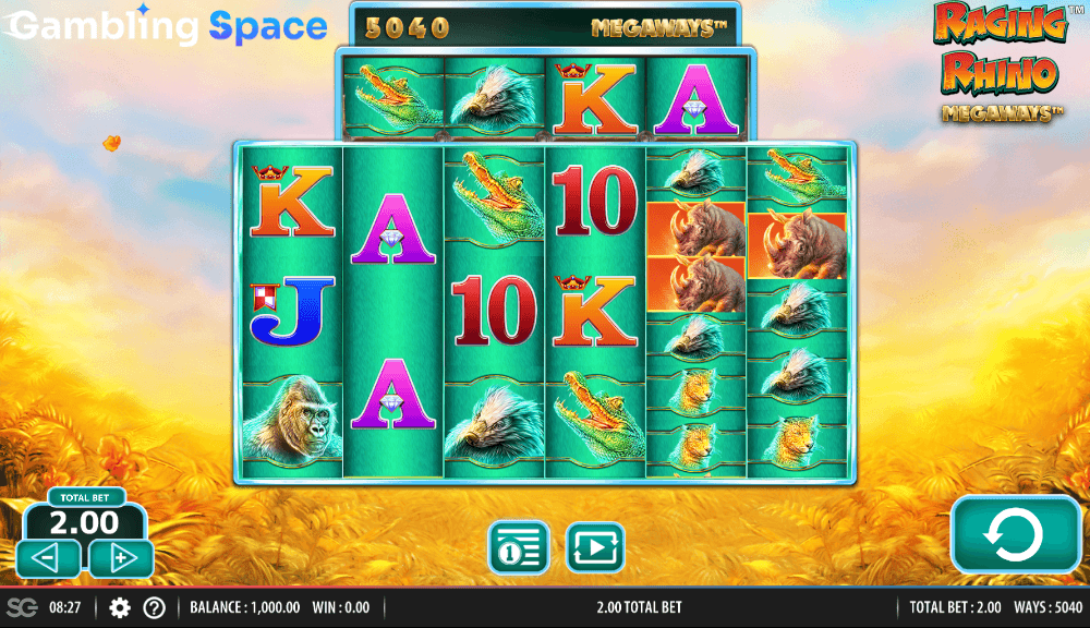 Raging Rhino Megaways – Screenshot 1