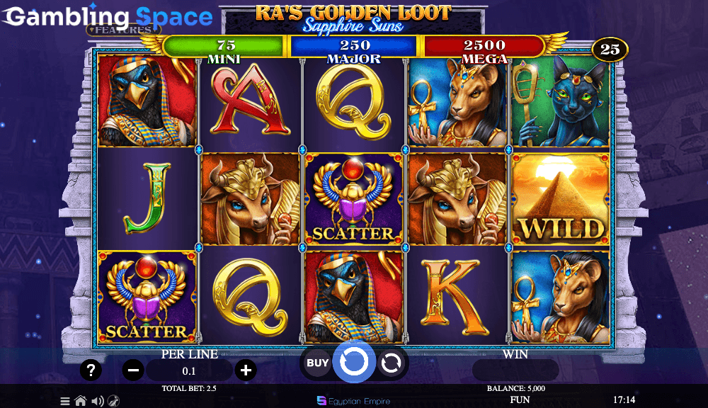Ra's Golden Loot - Sapphire Suns – Screenshot 2