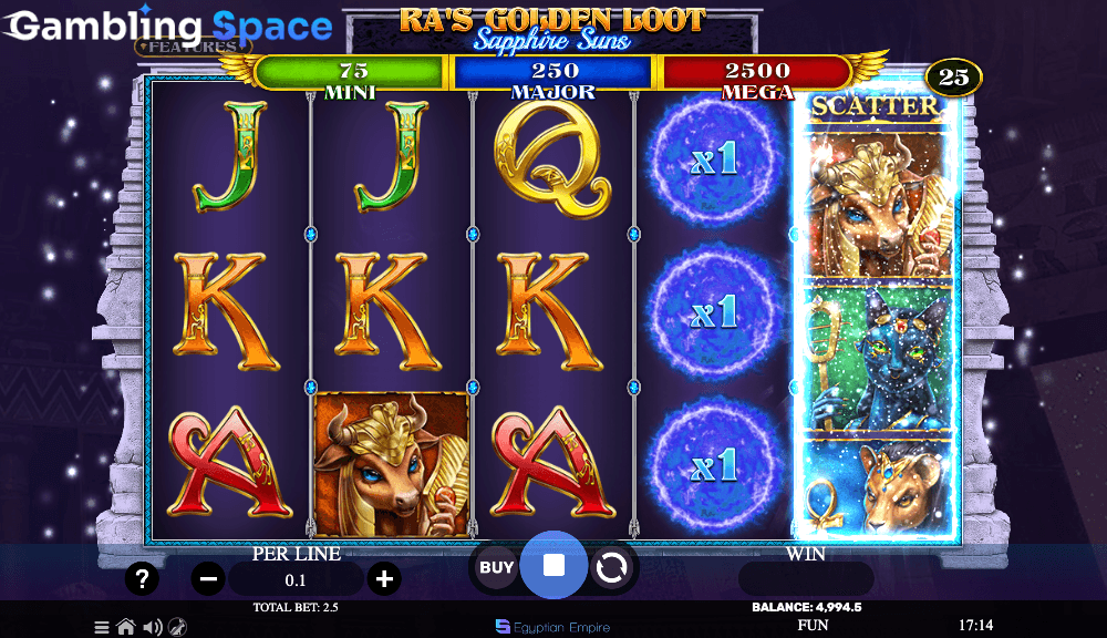 Ra's Golden Loot - Sapphire Suns – Screenshot 5