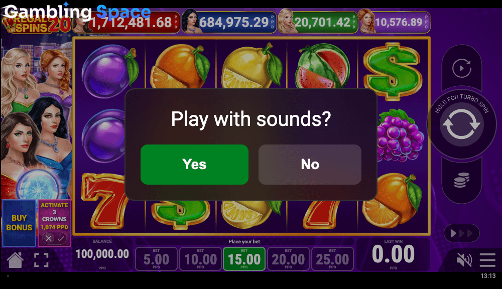 Regal Spins 20 – Screenshot 1