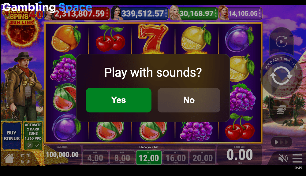 Regal Spins 40 Sun Link – Screenshot 1