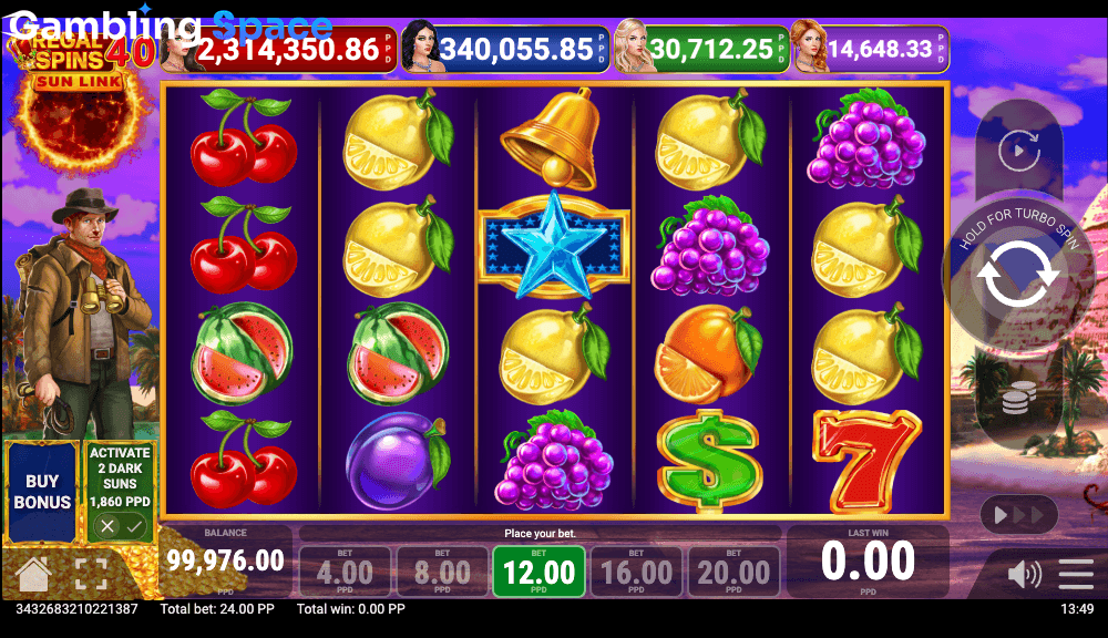 Regal Spins 40 Sun Link – Screenshot 4