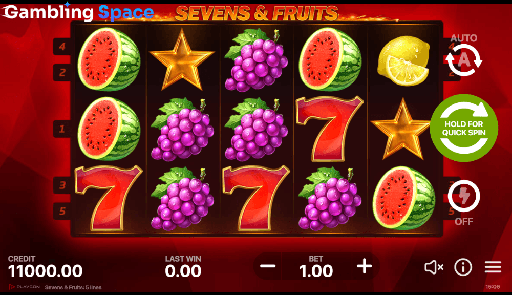 Sevens & Fruits – Screenshot 2