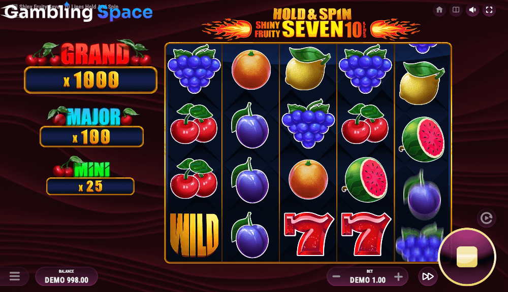 Shiny Fruity Seven 10 Lines Hold and Spin – Screenshot 3