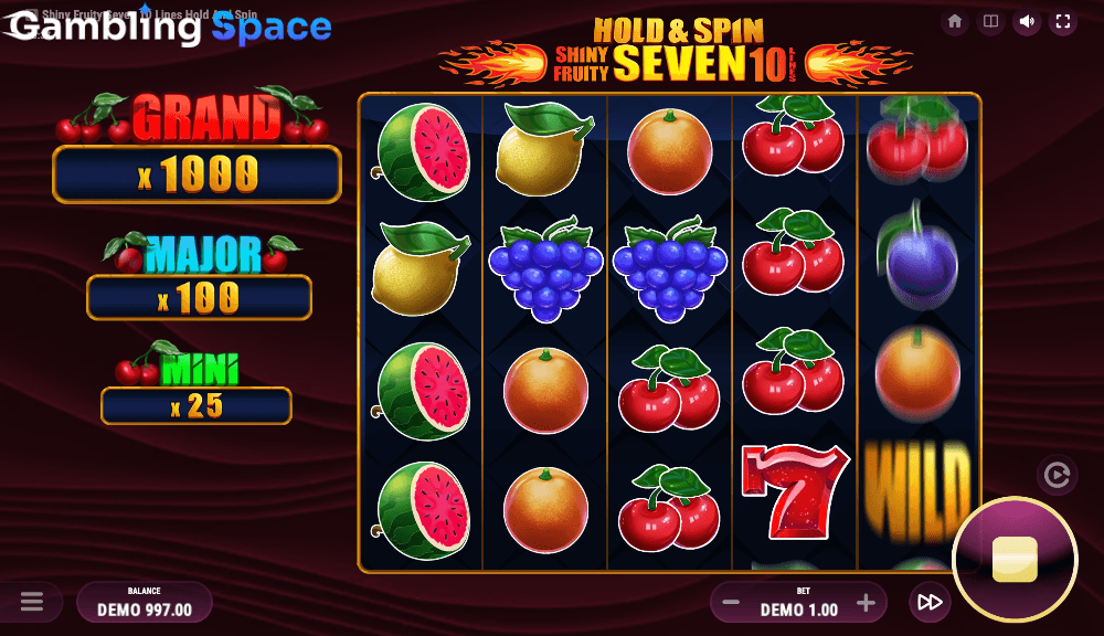 Shiny Fruity Seven 10 Lines Hold and Spin – Screenshot 4