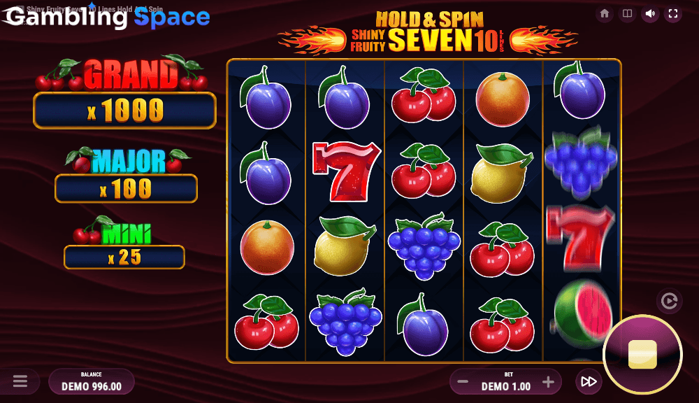 Shiny Fruity Seven 10 Lines Hold and Spin – Screenshot 5