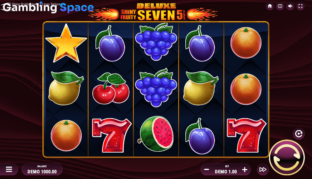 Shiny Fruity Seven 5 Lines Deluxe – Screenshot 1