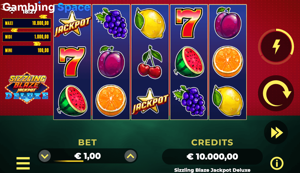 Sizzling Blaze Jackpot Deluxe – Screenshot 1