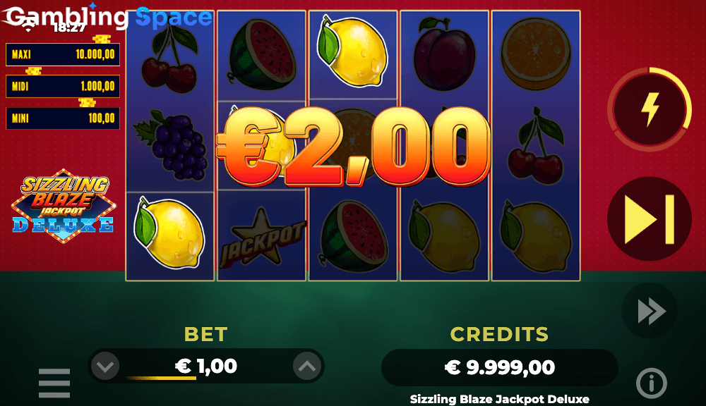 Sizzling Blaze Jackpot Deluxe – Screenshot 2
