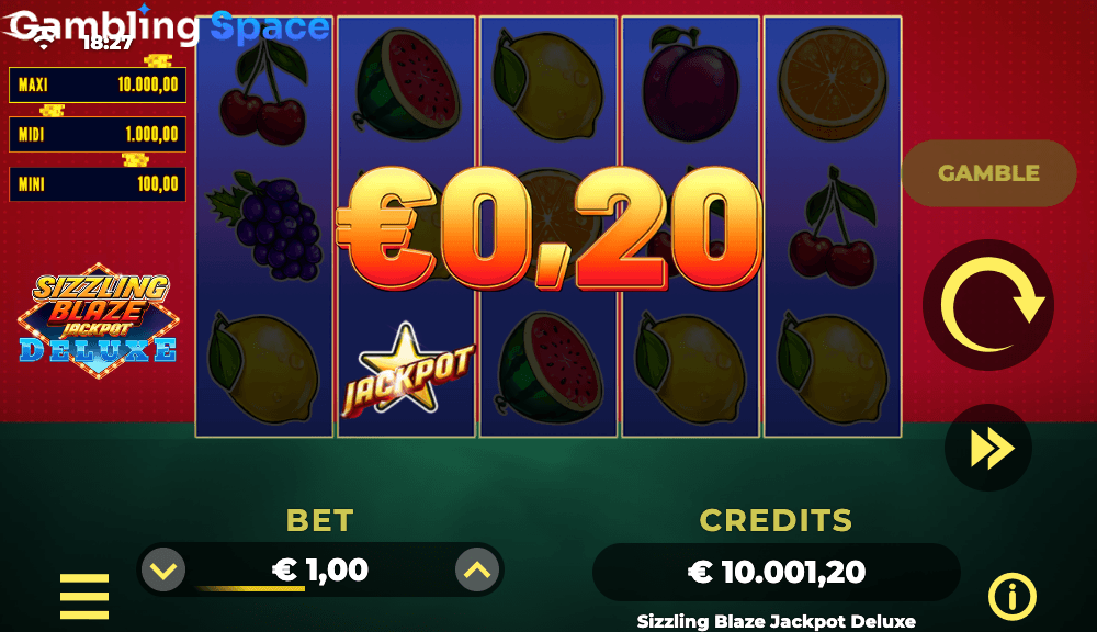 Sizzling Blaze Jackpot Deluxe – Screenshot 3