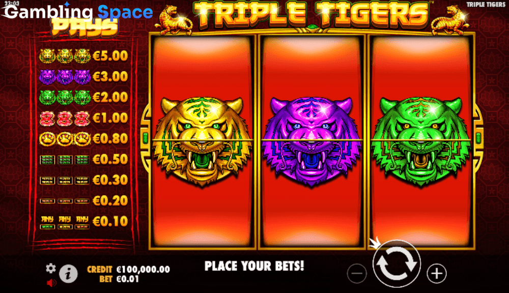 Triple Tigers – Screenshot 1